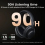 Bluetooth наушники - гарнитура UGREEN HP202 HiTune Max5 Hybrid Active Noise-Cancelling Headphones, Black