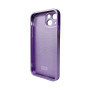 Чехол AG Glass Matt Frame Color для iPhone 14, Light Purple