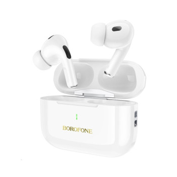 Бездротові вакуумні навушники BOROFONE BW59 Plus True wireless ANC 300 mAh, White