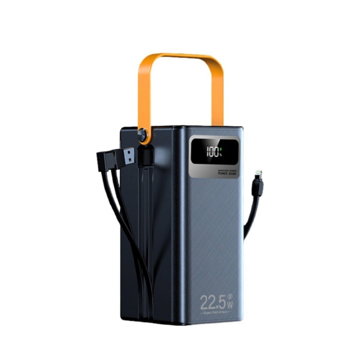 Зовнішній акумулятор Power Bank WUW TUGII-Y106 PD22.5W / QC3.0 60000mAh, Black