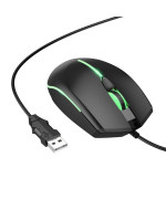 Дротова USB миша HOCO GM37, Black
