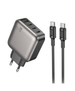 Сетевое зарядное устройство BOROFONE BAS57A Absolute QC3.0 / PD67W cable Type-C to Type-C, Black