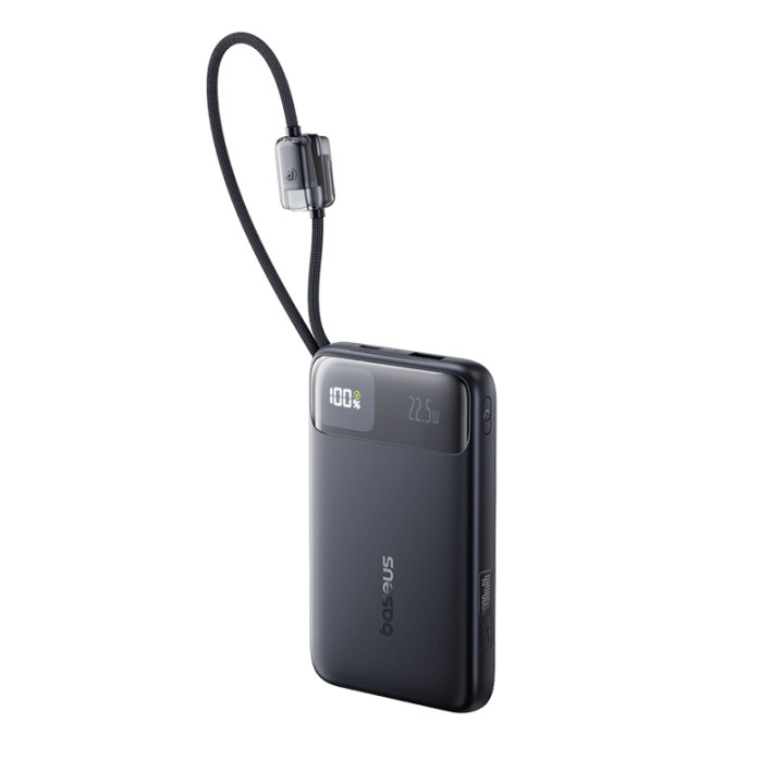 Зовнішній акумулятор Power Bank Baseus EnerFill FC11 USB QC3.0 / Type-C PD22.5W with cable 10000mAh, Black