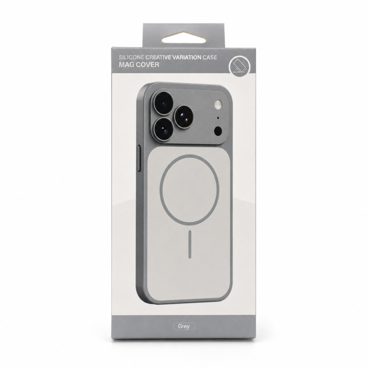 Чехол Silicone MAG COVER для iPhone 15, Lavender Grey