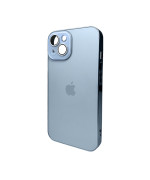 Чехол AG Glass Sapphire Frame MagSafe для iPhone 15, Sierra Blue
