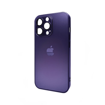Чехол AG Glass Matt Frame Color для iPhone 13 Pro, Deep Purple