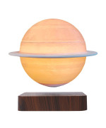 Магнітна левітаційна лампа HCNT Levitating Lamp Saturn Dark Wood Grain