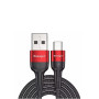USB Data Кабель ESSAGER USB to Type-C 5A 0.3m, Red