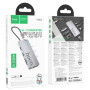 USB Hub HOCO HB52 Wow 8-in-1 multi-function converter (HDTV / RJ45 / SD / TF / PD / Type-C / USB), Deep Space Gray