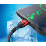 USB Data Кабель ESSAGER USB to Type-C 5A 0.3m, Red