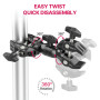 Шарнирный крепеж Ulanzi R096 Double Super Clamp, Black