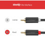 Аудио кабель UGREEN AV104 2RCA Male to 2RCA Male Cable 1m, Black