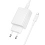 Сетевое зарядное устройство BOROFONE BAS75A с кабелем USB-C to Lightning, White