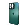 Чохол AG Glass Sapphire Frame MagSafe для iPhone 15 Pro, Green