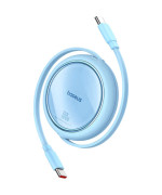 Data Кабель Baseus Free2Draw Mini Retractable Type-C to Type-C 100W 1m, Galaxy Blue