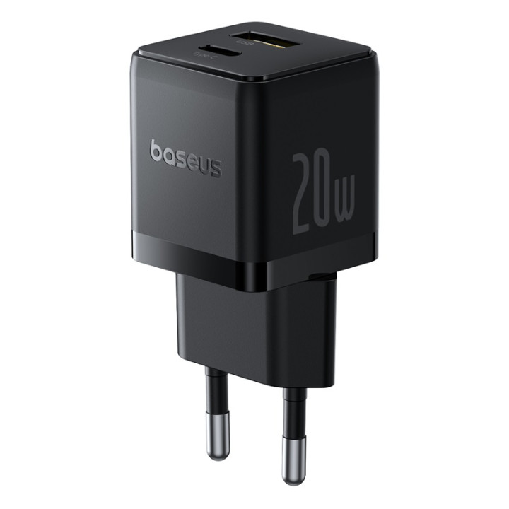 Мережевий зарядний пристрій Baseus Palm Fast Charger з кабелем USB-C to USB-C 1m, Black