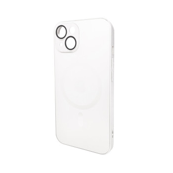 Чохол - накладка AG Glass Matt Frame MagSafe Logo для iPhone 14