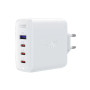 Мережевий зарядний пристрій ACEFAST A37 PD100W GaN 1.8 А, White