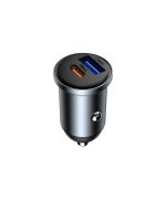 Автомобільний зарядний пристрій WIWU Nano Lite Wi-CC030 USB / Type-C 35W, Gray