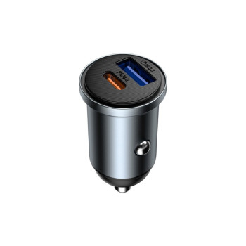 Автомобильное зарядное устройство WIWU Nano Lite Wi-CC030 USB / Type-C 35W, Gray