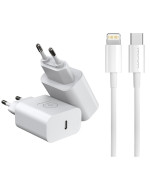Сетевое зарядное устройство WUW T81L PD20W USB-C to Lightning, White
