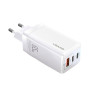 Мережевий зарядний пристрій Usams US-CC110 T33 PD65W / QC4.0, White