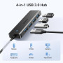 USB Хаб UGREEN 4-Port USB 3.0 Hub, Black