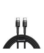 Data-кабель Baseus Cafule PD2.0 60W flash charging Type-C-Type-C 3A 1m, Grey-Black