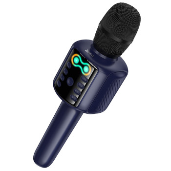 Портативная колонка – микрофон HOCO L24 Shine karaoke 5W 1200 mAh, Blue