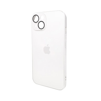 Чехол AG Glass Matt Frame Color для iPhone 15, Pearly White