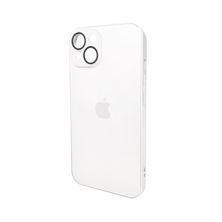 Чехол AG Glass Matt Frame Color для iPhone 15, Pearly White