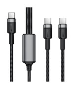 Data - кабель ACEFAST C22-02 USB-C to 2 USB-C 100W, Black