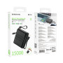Зовнішній акумулятор Power Bank BOROFONE BJ70A Vigorous PD20W Power Bank with Cable 15000mAh, Black