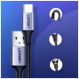 Кабель UGREEN US288 USB-A 2.0 to USB-C 1m, Black