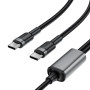 Data - кабель ACEFAST C22-02 USB-C to 2 USB-C 100W, Black