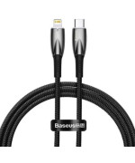 Data Кабель Baseus Glimmer Series Fast Charging Type-C to Lightning 20W 2m, Black ( CADH000101 )