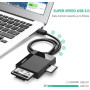 USB Картридер UGREEN CR125 UGR-30333 USB 3.0 50cm, Black