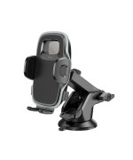 Автомобільний тримач для мобільного HOCO H15 Fair push-type car holder (center console), Black