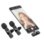 Мікрофон-петличка BOROFONE BFK15 Lightning / Type-C, Black