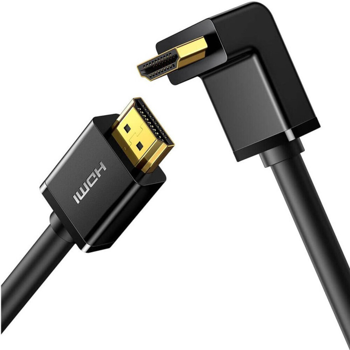 Кабель UGREEN HDMI 4K Male to Male 90 Degree 2m, Black