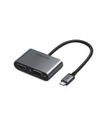 USB Хаб UGREEN CM162 Type-C to HDMI + VGA Adapter with PD, Space Gray