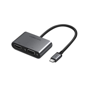 USB Хаб UGREEN CM162 Type-C до HDMI + VGA Adapter with PD, Space Gray