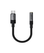 Аудіокабель ACEFAST J12 Type-C to 3.5mm female 0.15m, Black