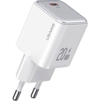 Мережевий зарядний пристрій Usams US-CC183 PD20W / QC3.0 1.67A, White