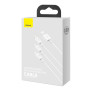 Data - кабель Baseus Superior USB to micro-USB / Lightning / Type-C 1.5m, White