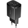 Мережевий зарядний пристрій Baseus Compact Charger 2-USB 10.5W, Black