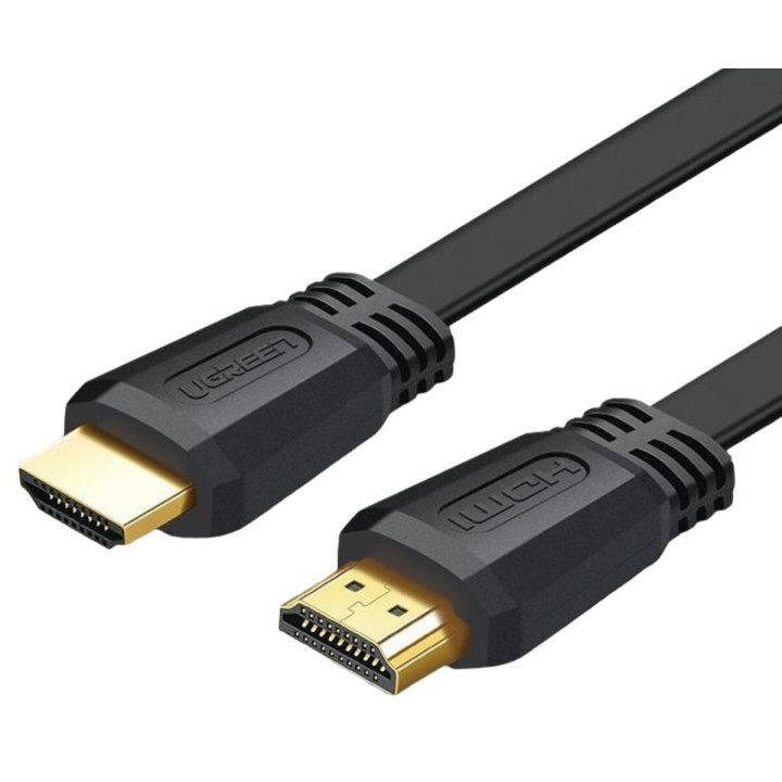 Видео кабель HDMI UGREEN ED015 HDMI Flat Cable 3m, Black