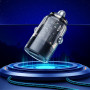 Автомобильное зарядное устройство BOROFONE BZ29A Talented PD36W + QC3.0 Cable Type-C to Type-C 1m, Black