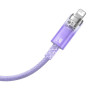 USB Кабель Baseus Explorer Smart Temperature Control USB to Lightning 2.4A 1m, Purple