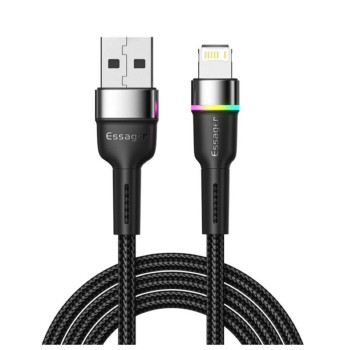 Data - Кабель Essager EXCL-XCDA01 2.4A USB to Lightning 2m, Black